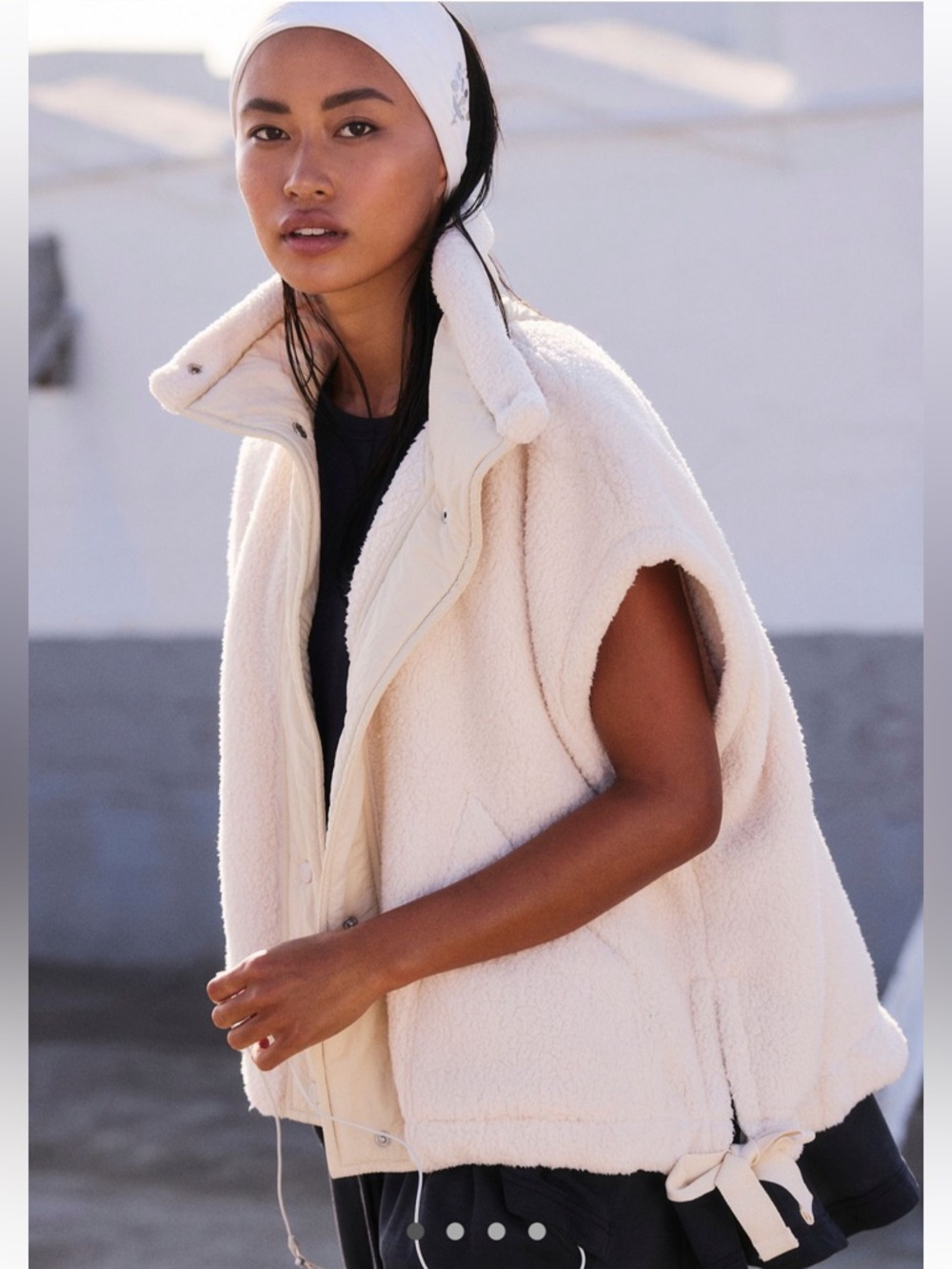NWT FP Movement By Free People Scout it Out Fleece Vest in Birch Tree Size Small - Picture 2 of 15